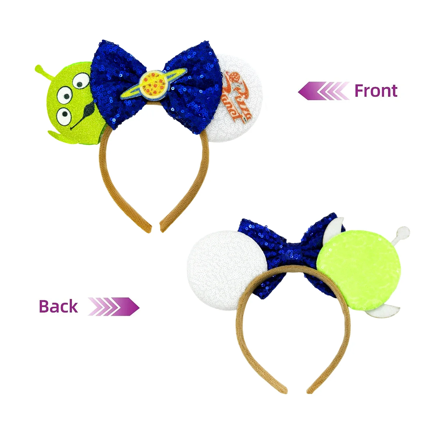 Mickey Mouse Ear Headband Monsters University Ears Head Band Women Pixar Sullivan Headband Girl Monsters Inc Hair Accessories view 4