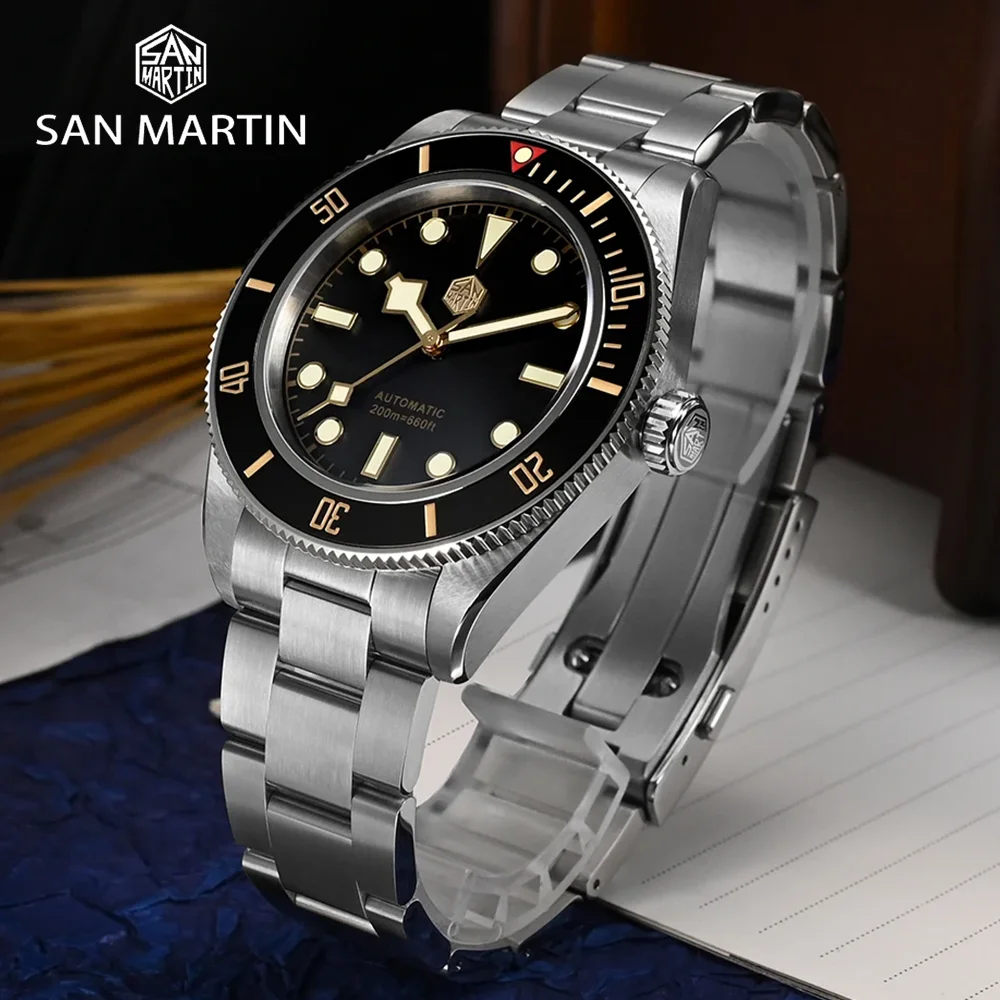 Saint Martin Original New 40mm BB58 Luxury Diver Automatic Watch NH35 Mechanical Watches For Men Sapphire Luminous 20Bar watch