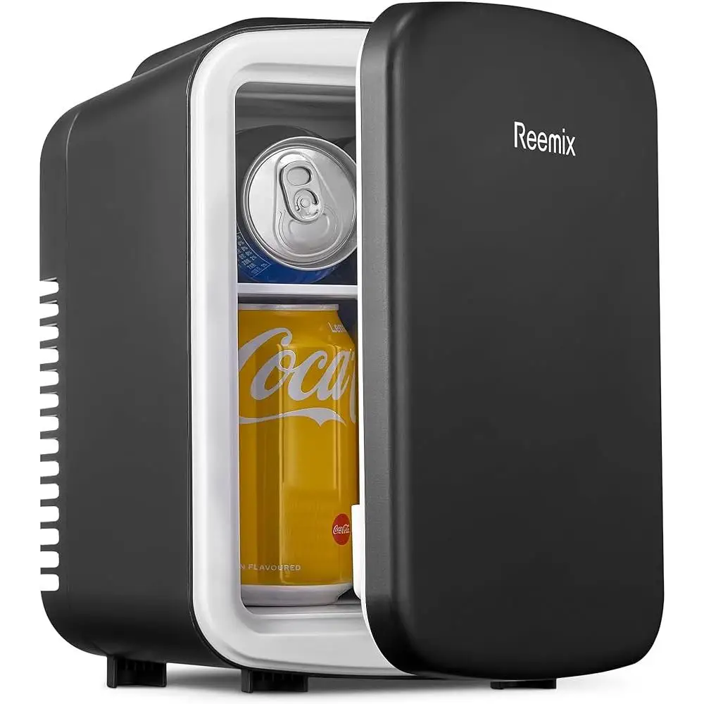 Compact Personal Mini Refrigerator 3.7L Multifunctional Cooler and Warmer Cosmetics Food Beverages Office Bedroom Travel