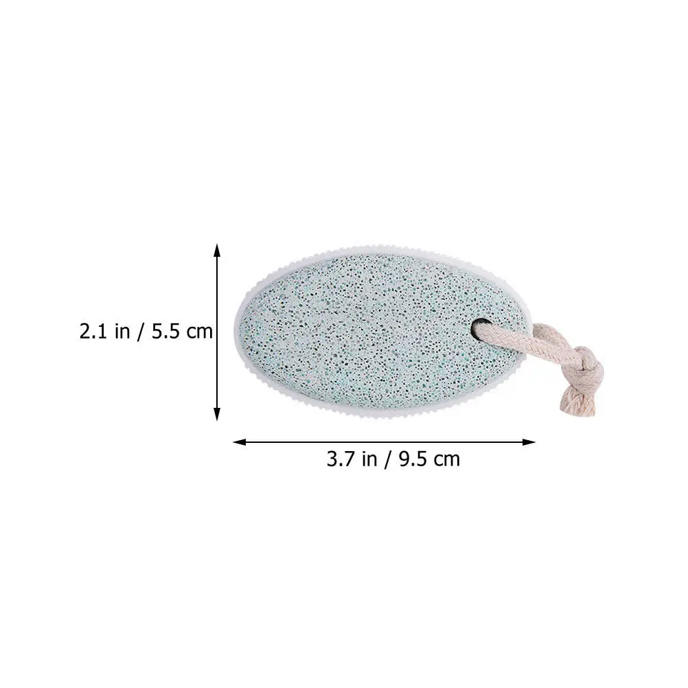 2Pcs Pumice Stone Foot File Natural Oval Shape Exfoliator Foot Care Callus Remover Dead Skin Scrubber Heel File for Soft Smooth