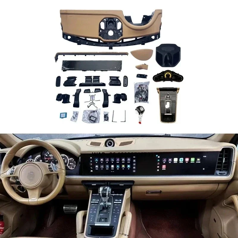 Car Modification Center Console Interior Dashboard Gear Shift Lever Panel for PAG Cayenne 2011-2017 Upgrade 2024 Body Kit