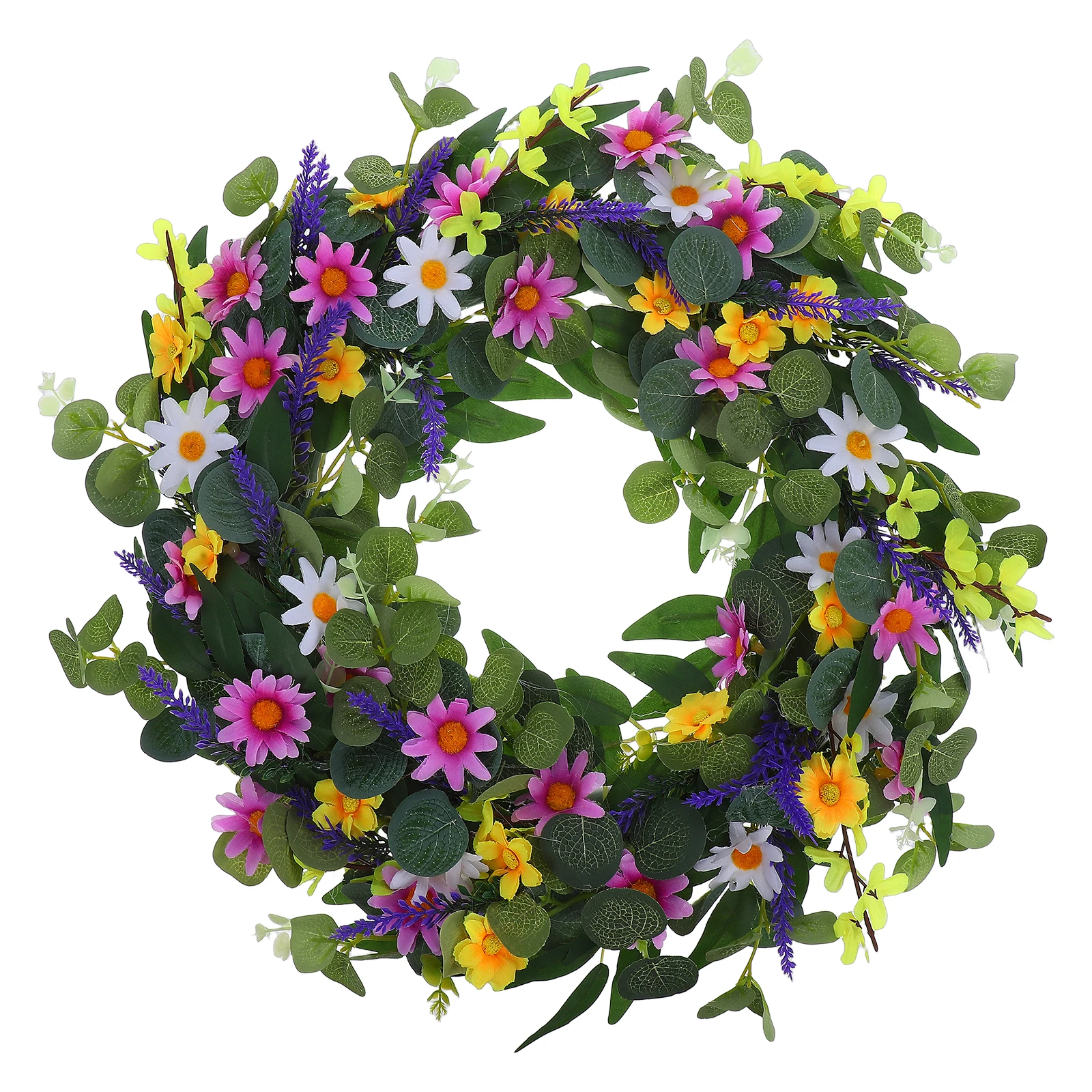 

Easter Wreath Artificial Floral Door Hanging Household Decorative Front Door Easter Floral Wreath Suspend Party Favor Decoration