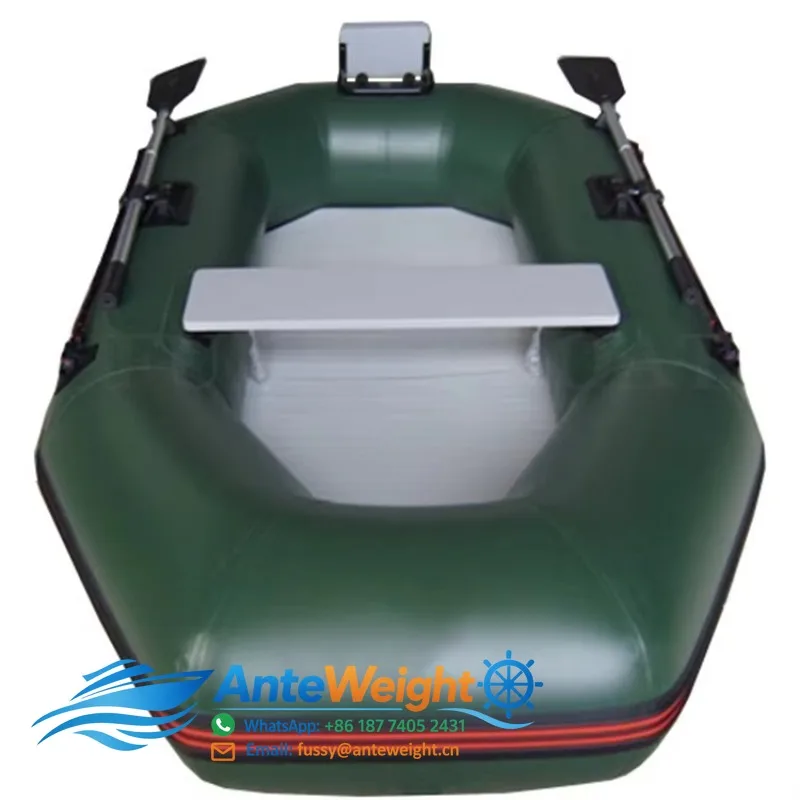 PVC 2-Person Rowing Inflatable Zodiac Fishing Mini Boats with Single Outboard Motor for Adults Surfing