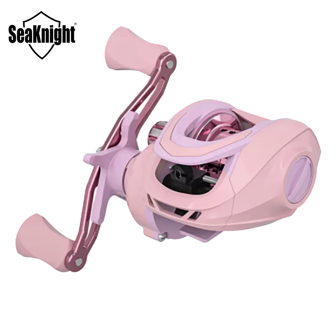 Seaknight New Brand Macaroon Pink Bass Fishing Reel Shallow/Deep CNC Spool Macro Casting Reel Max Drag 8KG Sea Boat Fishing Reel