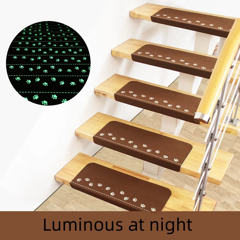 

5/10pcs Luminous Self-adhesive Non-slip Stair Carpet bear claw Mat Floor DIY Cut Out Protector Mats Safety for Kids Elders Pets