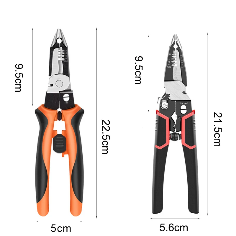 Nieuwe 8 Inch Draadstrippertang Krimptang Multifunctioneel 9 In 1 Elektrisch Handgereedschap Voor Elektriciens Draadsnijgereedschap