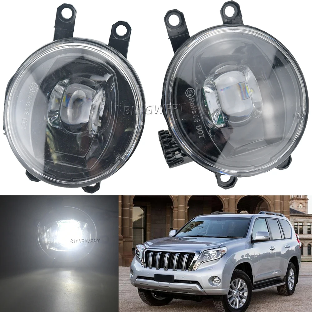 

2X Fog Light Assembly For Toyota Land Cruiser Prado J150 2009 2010 2011 2012 2013 Car LED DRL Daytime Running Light 12V