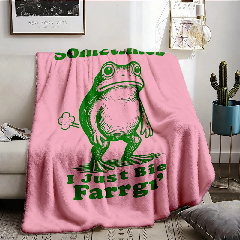 Sometimes I Just Be Fartin Flannel Blanket, Funny Frog Flannel Throw Gift For Friend, Dumb Cozy Blanket, Hilarious Gift