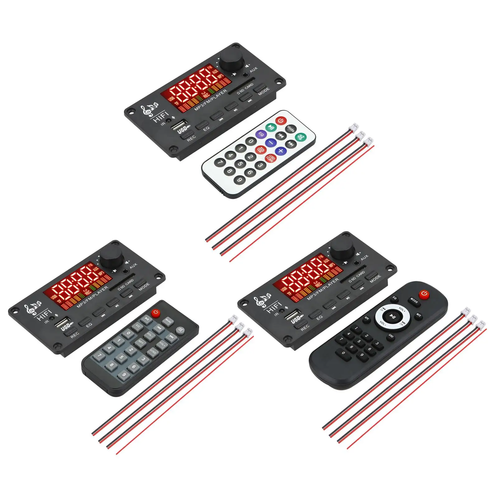 Music Decoder Player Board 12V Bluetooth 5.0 Amplifier Module USB TF AUX Input for Car Audio Upgrade