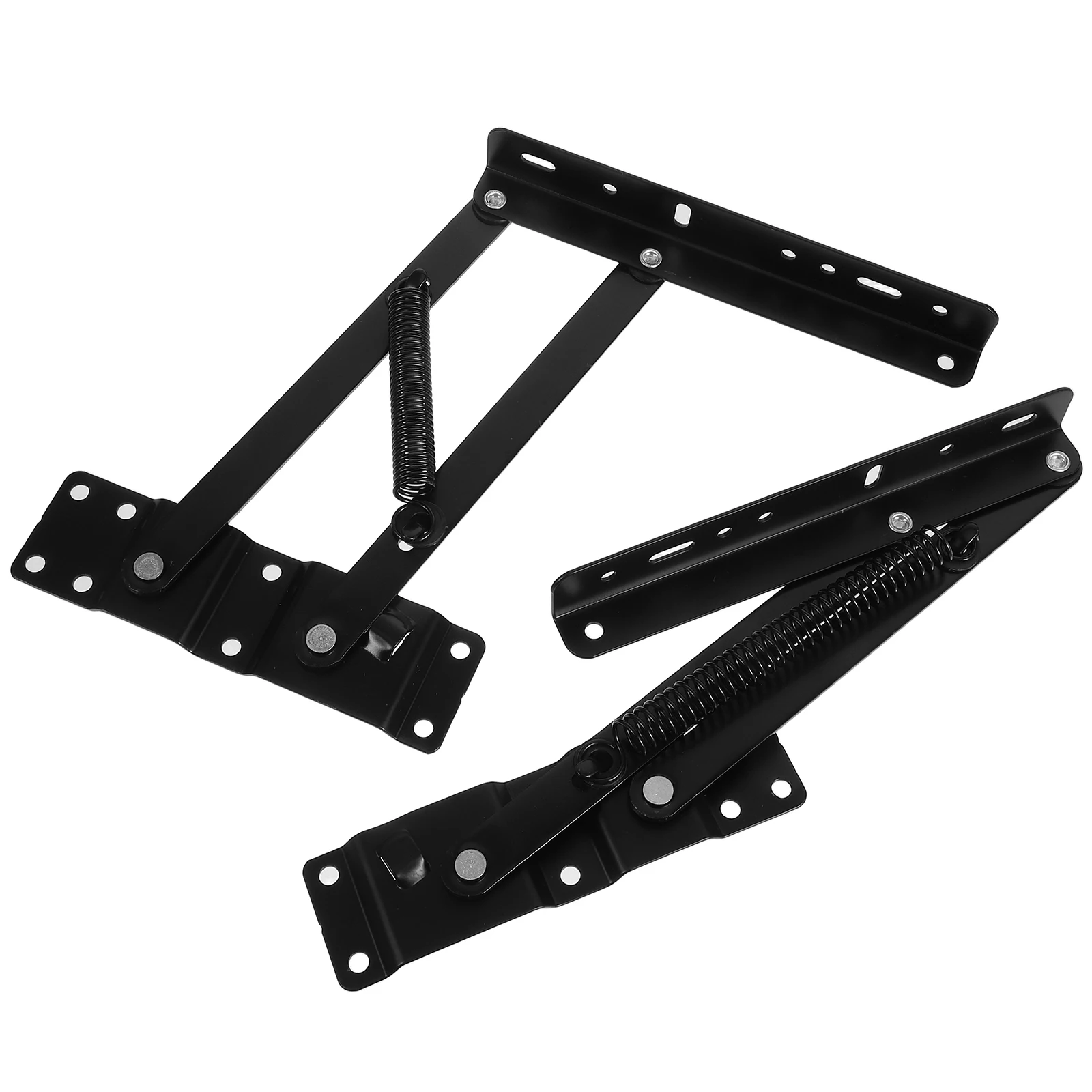 

2 Pcs Desk Lift Hinge Hydraulic Furniture Hardware Connector Black Folding Table Hinges Storage Accessories Material