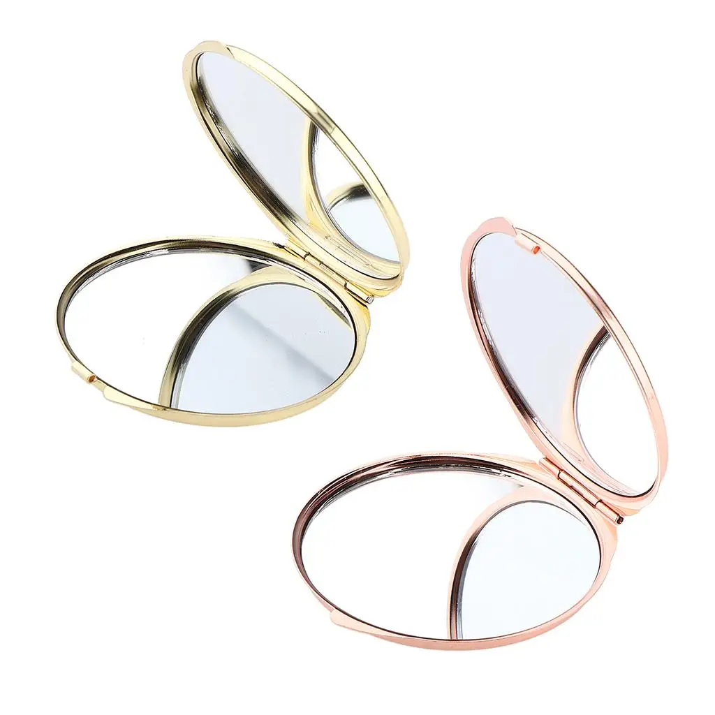 Draagbare zakspiegel, dubbelzijdige cosmetische spiegel voor onderweg,