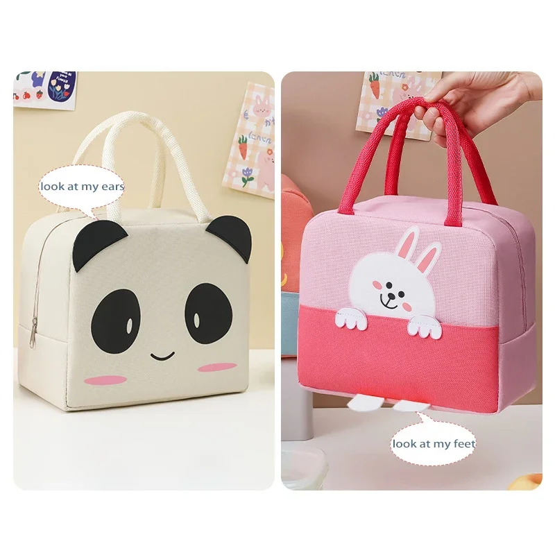 Cartoon Insulation Lunch Bag Portable Thermal Cooler Bento Tote Picnic Storage Pouch Handbag Outdoor Ice Tote Bolsas De Almuerzo