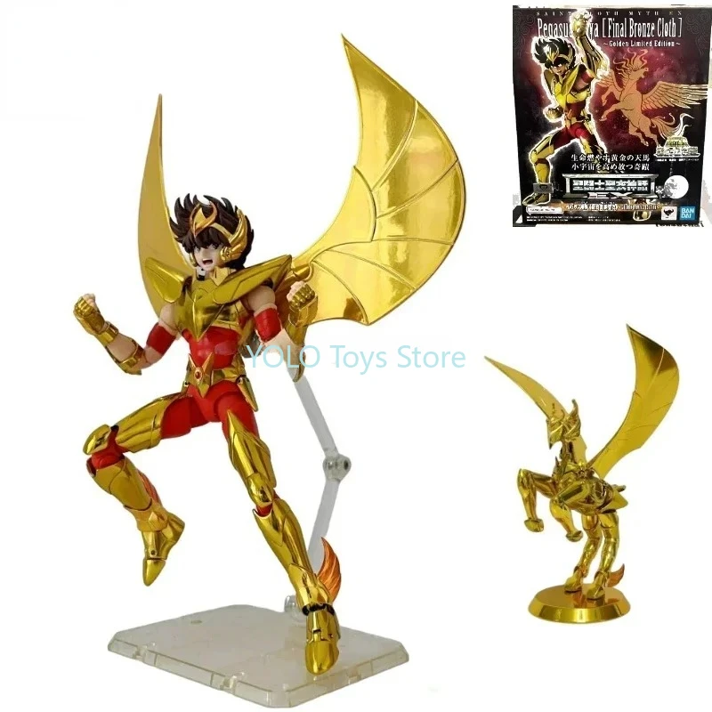 

In Stock Bandai Saint Seiya Ultimate Bronze Saint Cloth Pegasus Seiya Gold 15cm PVC Action Figure Gift Collection
