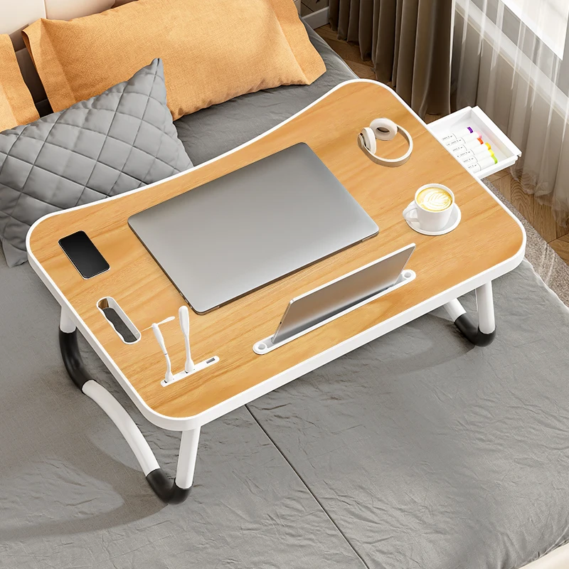 Laptop Desk Portable Adjustable Height Foldable Laptop Bed Desk and Lifting Handle - Foldable Laptop Table for Working Design