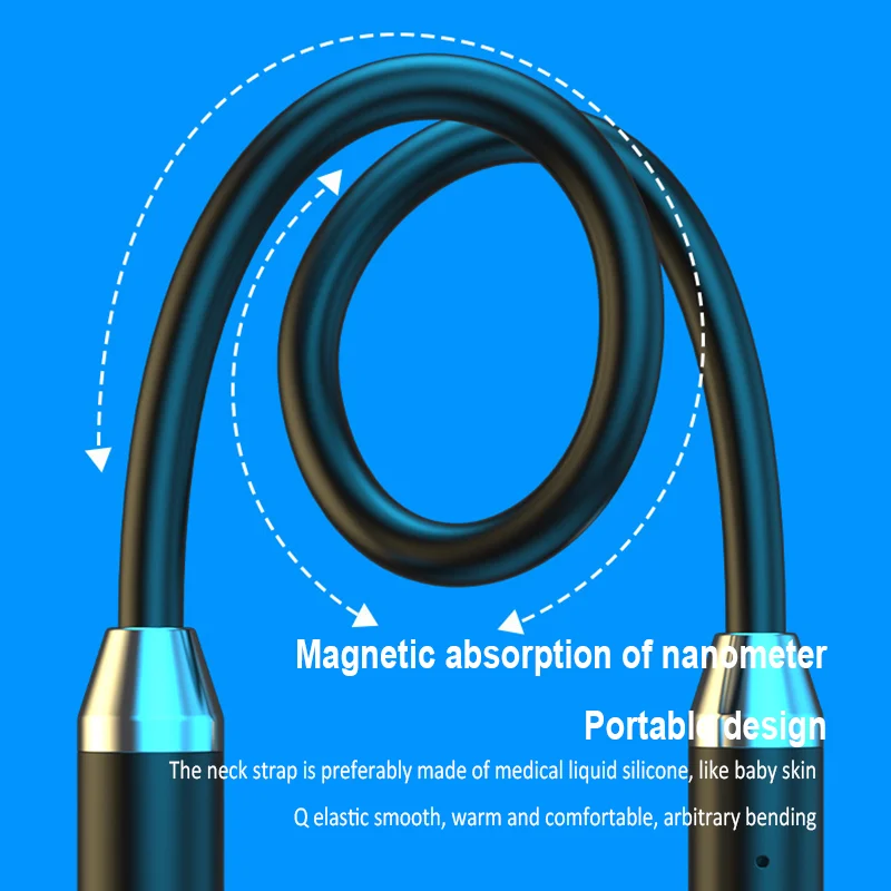 Cuffie wireless, auricolari Bluetooth, auricolari con archetto in silicone, auricolari sportivi stereo HiFi 9D, auricolari magnetici impermeabili