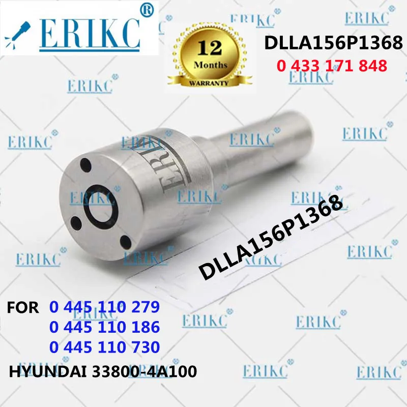 

ERIKC DLLA156P1368 (0 433 171 848) Fuel Injection Nozzle (0433171848) FOR 0445110279 0445110186 0445110730 HYUNDAI 33800-4A100