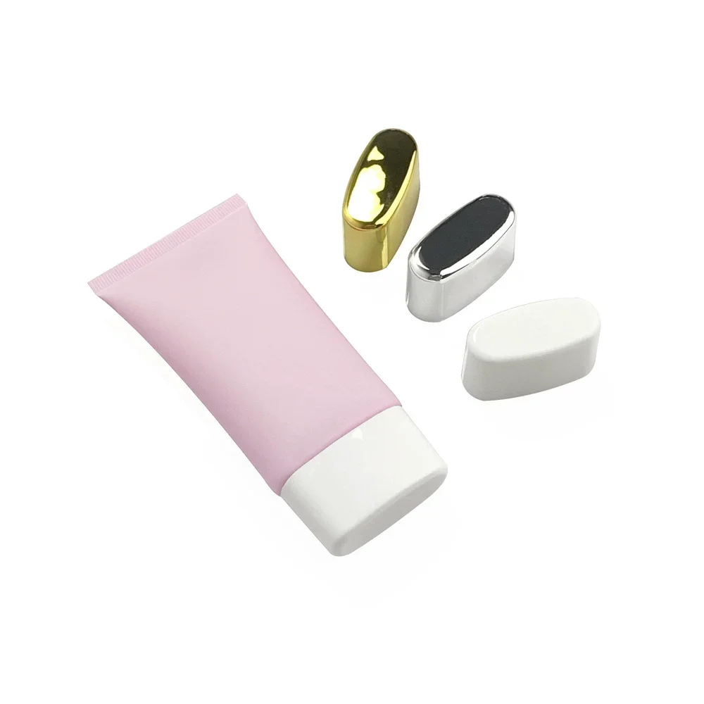 Wholsale 80ml Ultra Flat Tube Subpackage Lliquid Foundation Isolation Sunscreen Matte Pink Soft TubesPlastic Empty Bottle