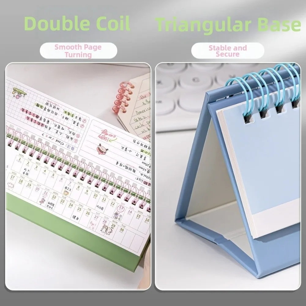 

Простой портативный настольный календарь на 2026 с расписанием, настольный дисплей, настольный календарь, блокнот, календарь, аксессуары для офисного стола