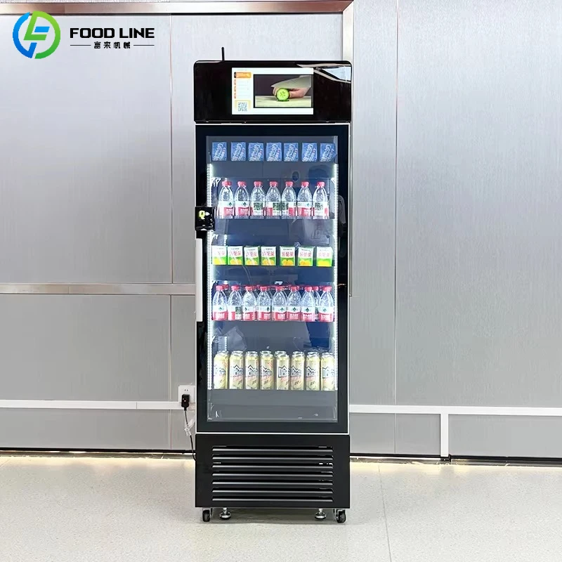 Customized 24 Hours AI Visual Technology Service Smart Fridge Vending Verkaufsautomat with Cooling System