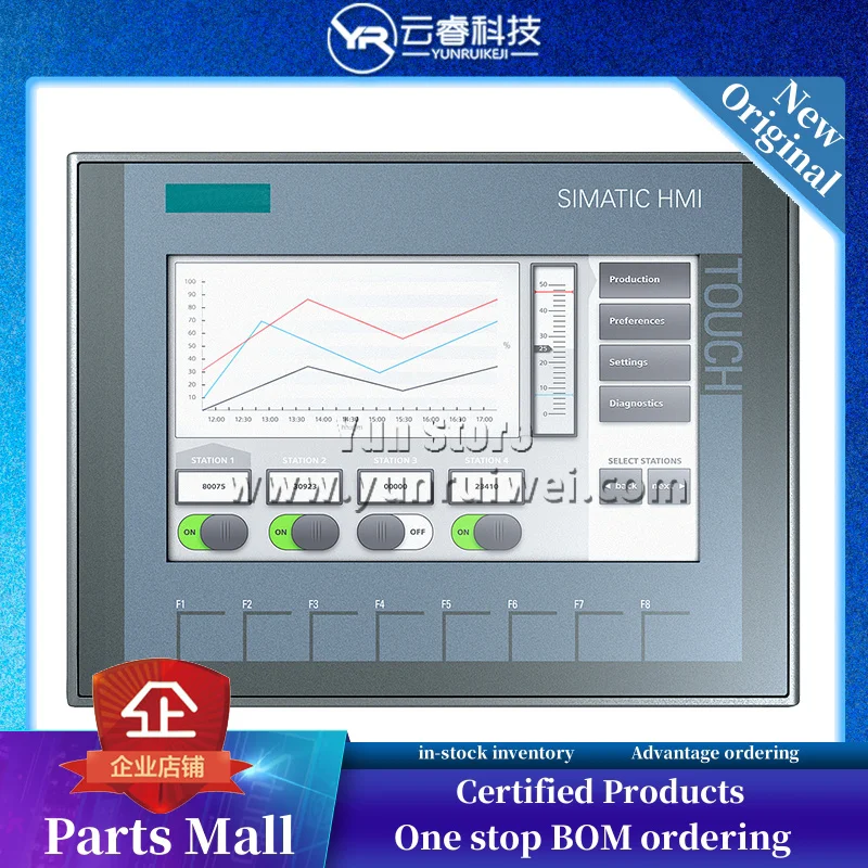 New Original Siemens SIMATIC HMI, KTP700 Basic Edition DP, Simplified Panel  6AV2123-2GA03-0AX0 in stock