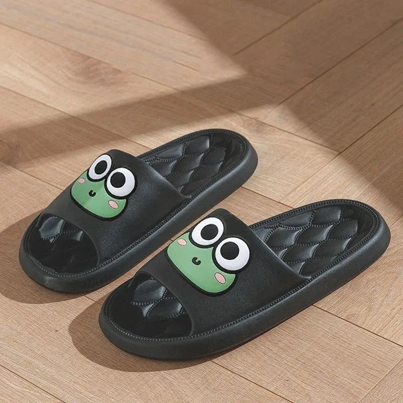 Four Season Bathroom Anti Slip Slippers Women's EVA Slide Slippers - Frog Soft Comfortable Non-Slip Indoor/Outdoor House Shoes view 5