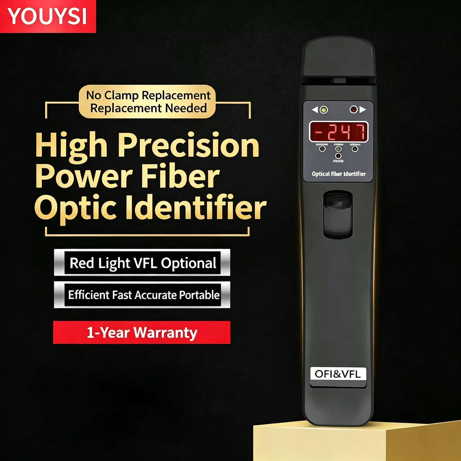 YTM-OFI 401 Optical Fiber Identifier 800-1700Nm Live Traffic Detector High Precision FTTH Telecom Fiber Optic Identifier