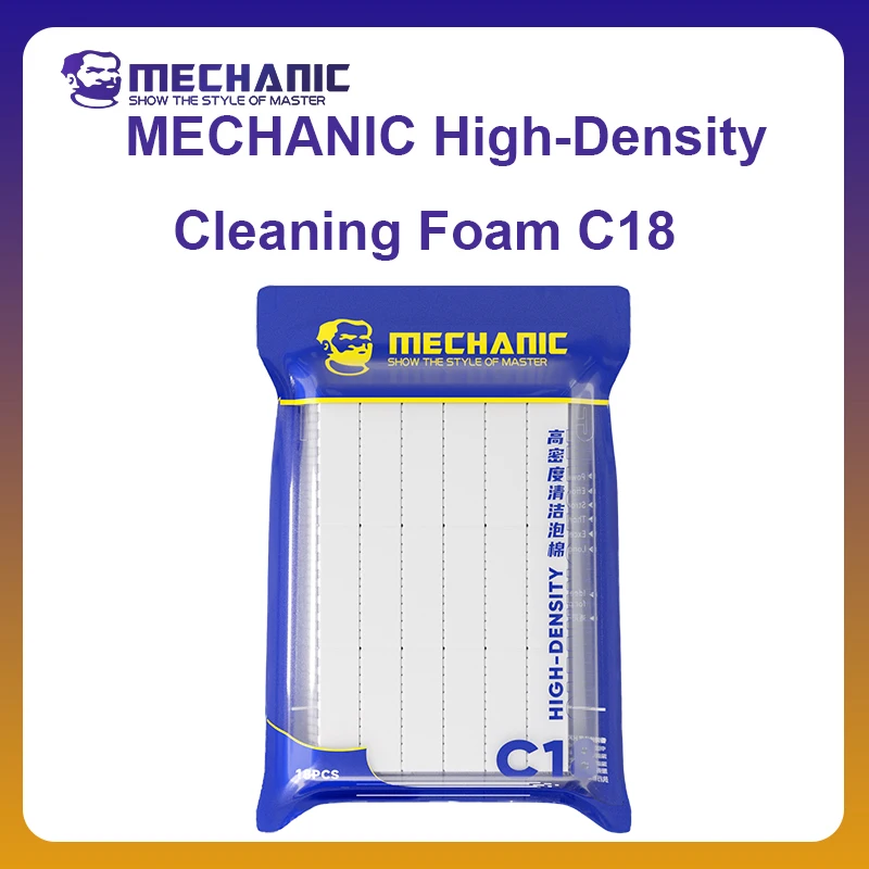 MECHNANIC OFFICIAL C18HighDensity Absorption Cleaning Sponge DustFree Wiper Welding Flux Cleaning Tool Phone Repair Dust Removal