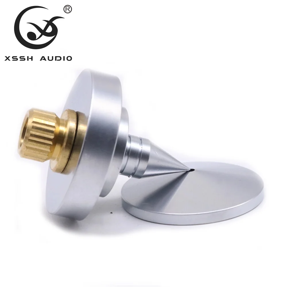 Audio HiFi Accessories, Silver Plated Brass Magnetic Speaker Spikes, 37x35mm Vibration Damping Isolation Feet Support OEM ODM