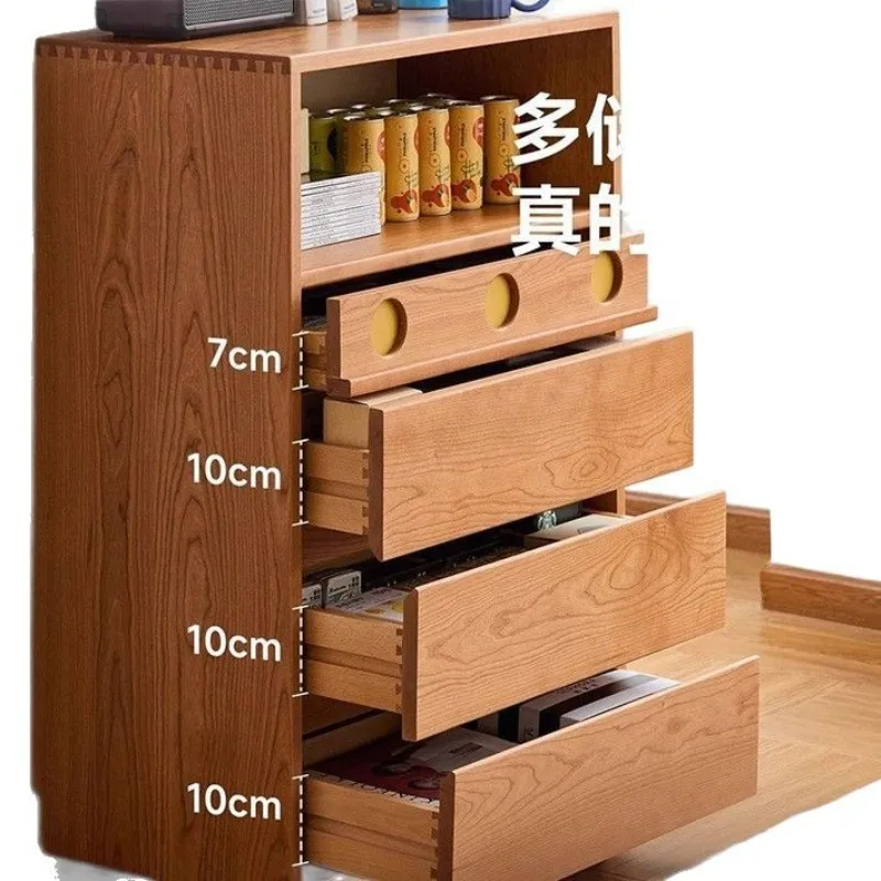 

Nordic style chest cabinet household solid wood chest cabinet small apartment storage bedroom multi-functional storage