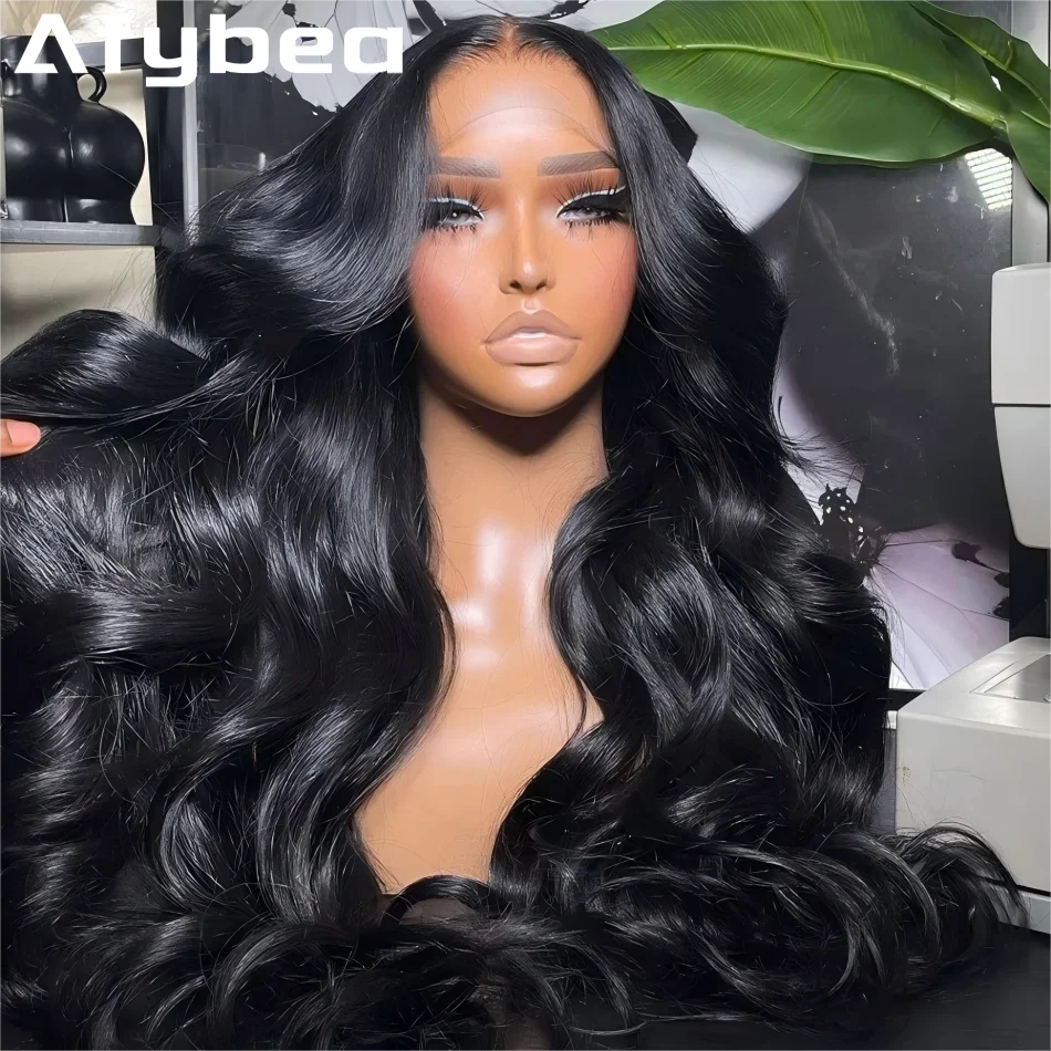40 بوصة الجسم موجة الدانتيل الجبهة الباروكات شعر الإنسان قبل قطعها 13x6 الدانتيل الباروكات الأمامية البرازيلي عذراء الشعر 200 الكثافة الطبيعي الأسود #1