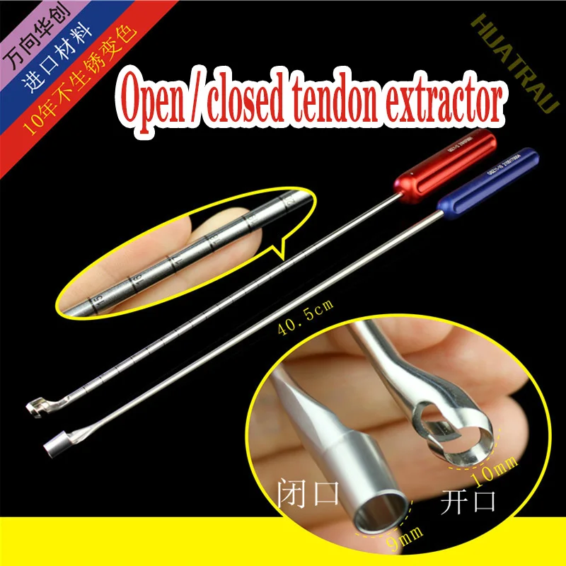 

Open and closed tendon extractor key extractor orthopedic instruments sports medicine arthroscopy tendon extraction sleeve