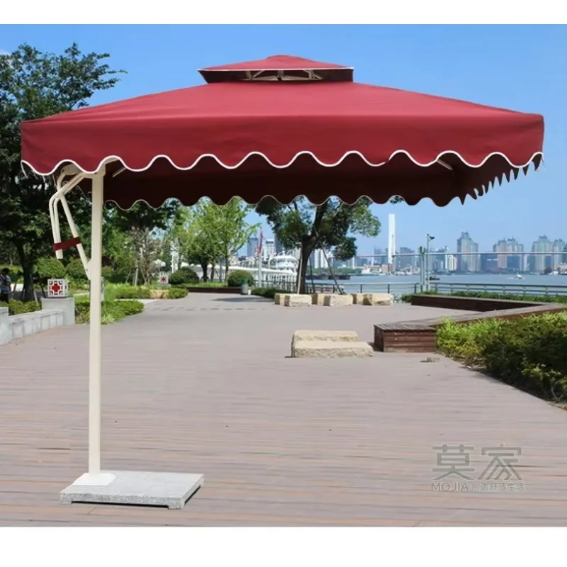 

Modern Large Square Parasol 2M-3M Garden Beach Umbrella Stand Commercial Advertising Hotel Leisure Outdoor Umbrella Wholesale