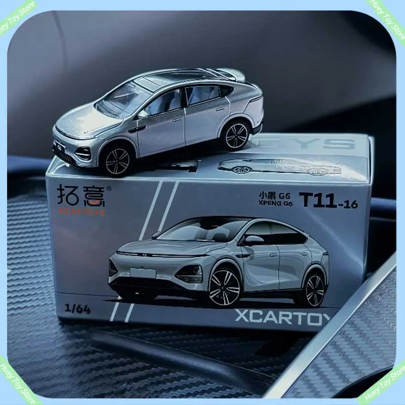 

2025 Tuoyi Xcartoys 1/64 Миниатюрная модель автомобиля из сплава G6-Новая луна Серебряная настольная коллекция Орнамент Фестивальный подарок