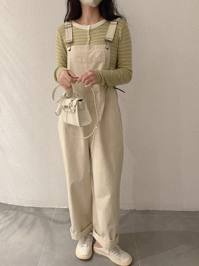 Jumpsuits voor dames Elegantie Combining Functionality Zoet Roze Halterneck Tuinbroek Baggy Allmatch Bruin Gescheurd Cinched