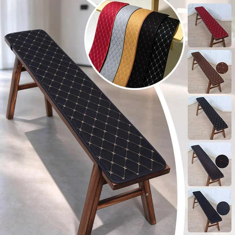 1Pc Universal Long Bench Cushion Linen Fabric Anti-Slip Seat Pad Furniture Cushion for Solid Wood Tea Chair Patio Bench Sofa