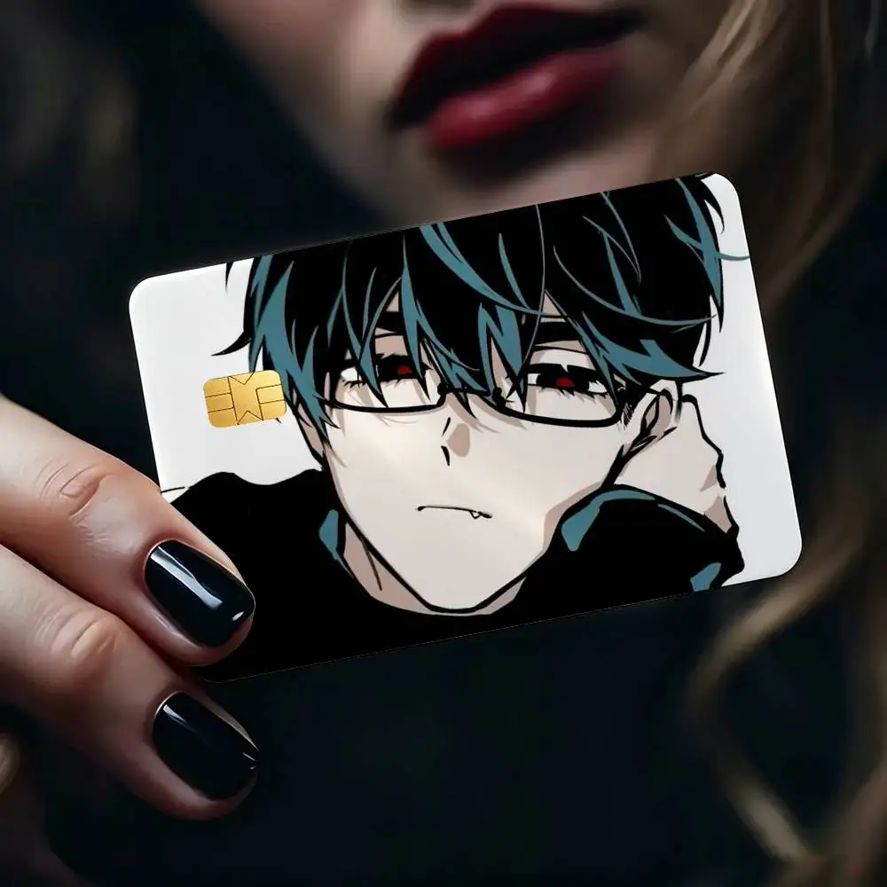 Cute I-Ivan A-Alien S-Stage 1Set 4Pcs Card Skin Sticker Waterproof Decorative Film for Credit Debit Bank Bus IC Card