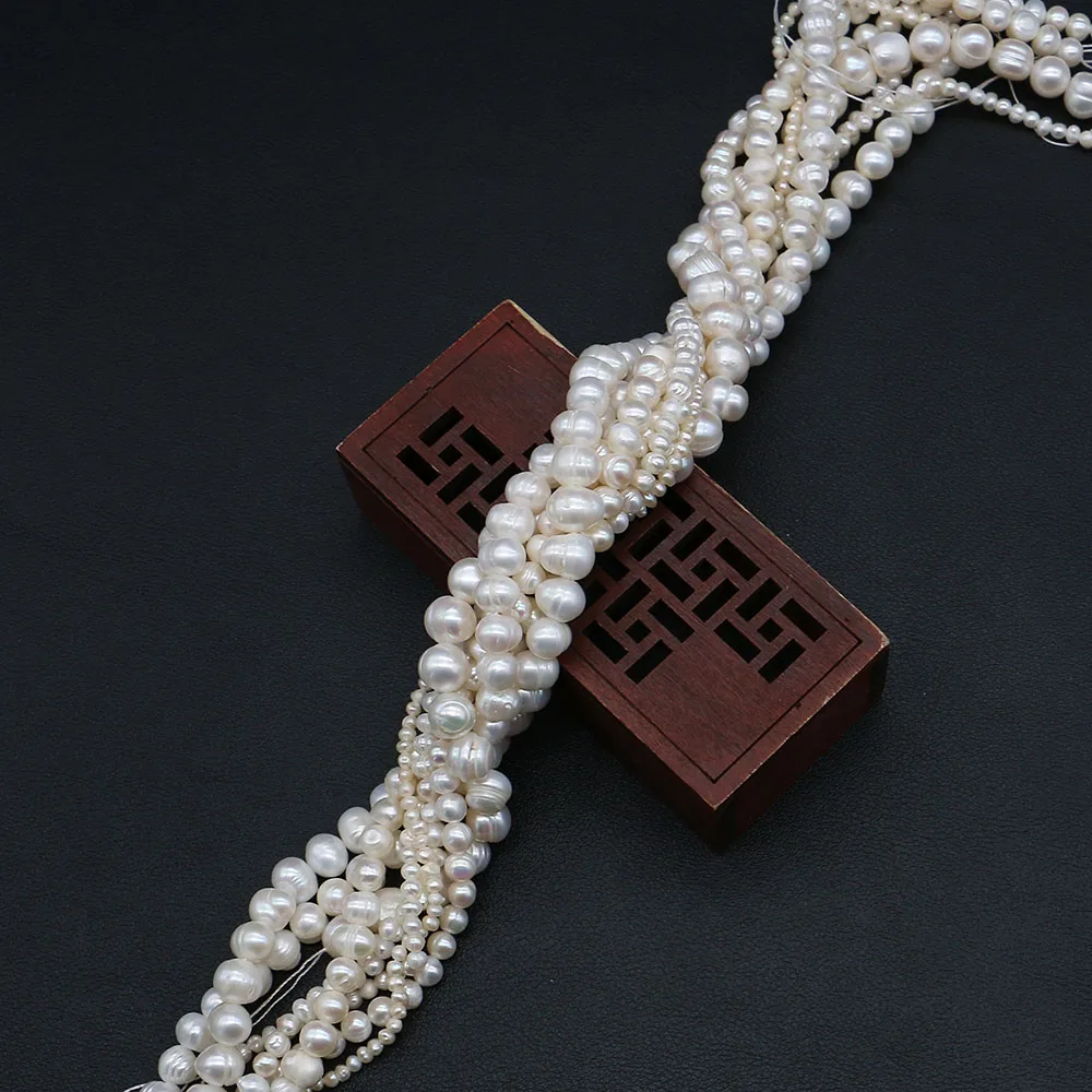 

2-10mm Natural Baroque Pearl Bead Irregular Freshwater Screw Pearl Punch Loose Bead Handmade Necklace Bracelet Materials 1strand