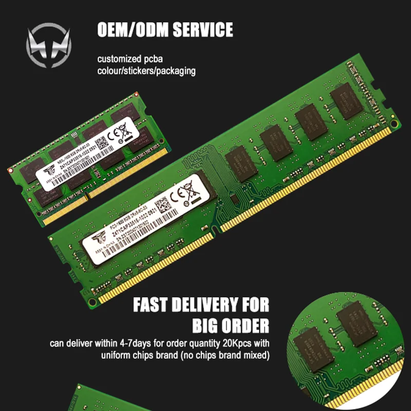 Casper Desktop RAM DDR3 Memory Module 8GB 1600MHz Computer High Quality Memory Playing Game Run Design Software Quickly (Green)