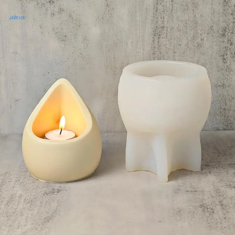 Holders Mould Raindrop Shaped Concrete Silicone Mold for DIY Hand-making