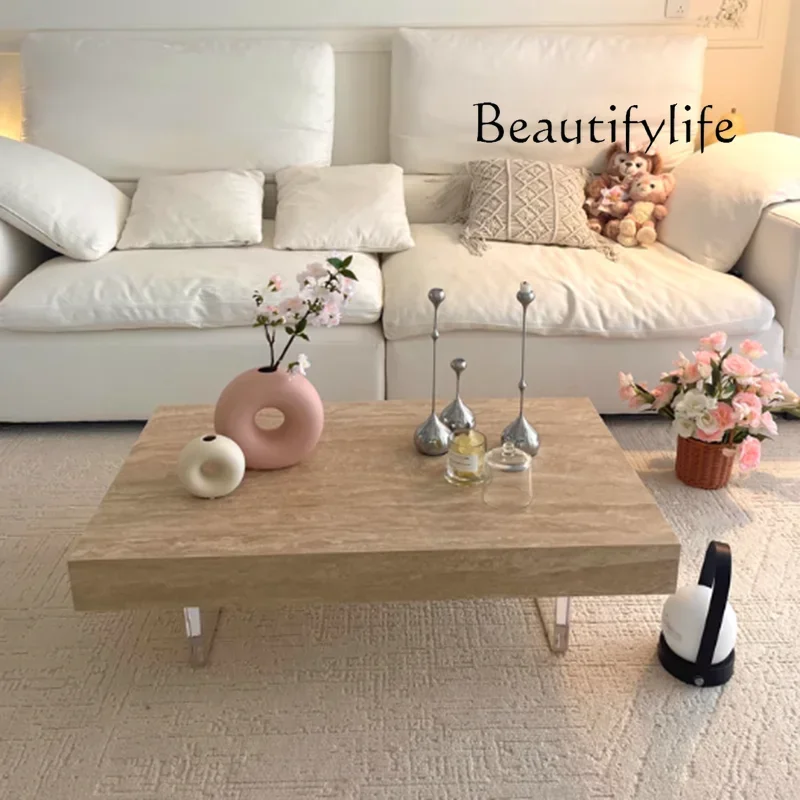

F45 Minimalist Designer Coffee Table Modern Rectangle Luxury Wood Coffee Table Space Saving Salontafel Woomkamer Room Furniture