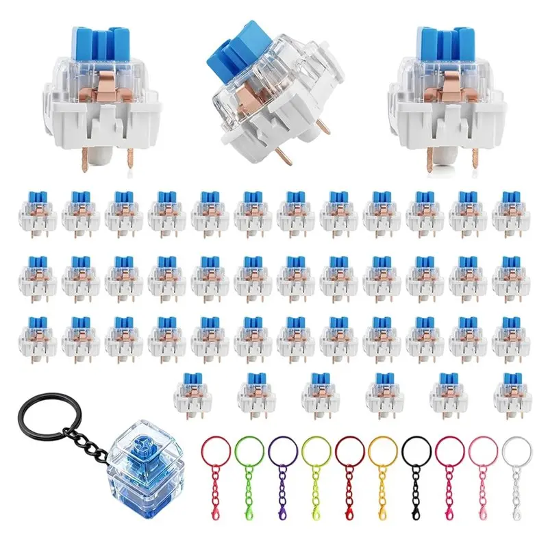 B63B-Clickers For 3D Print, 50Pcs DIY 3D Printed Fidgets& Keyboard Clickers- Tactile 3-Pin Clicker Insert