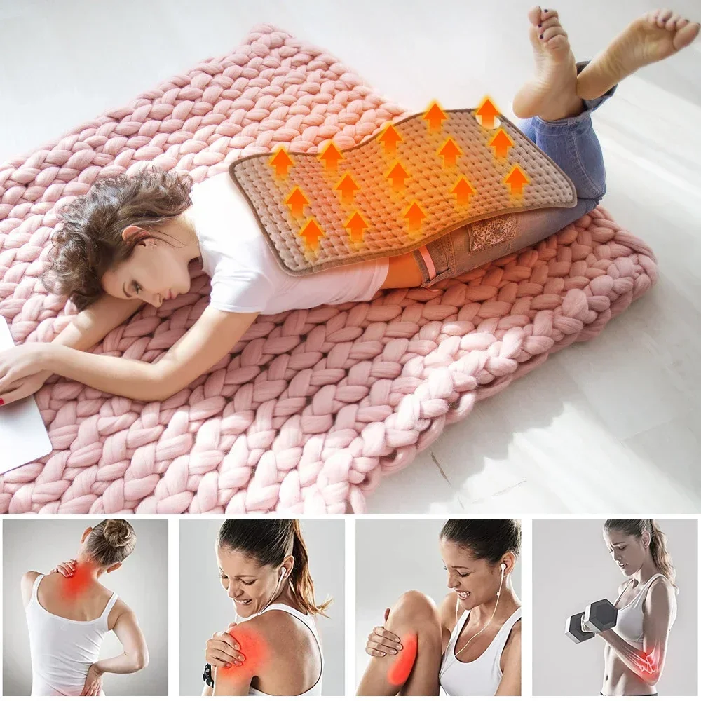 

30 * 60cm Electric Heating Pad Physiotherapy Treatment Blanket To Keep Warm Shoulder and Back Pain Relief To Eliminate Fatigue W
