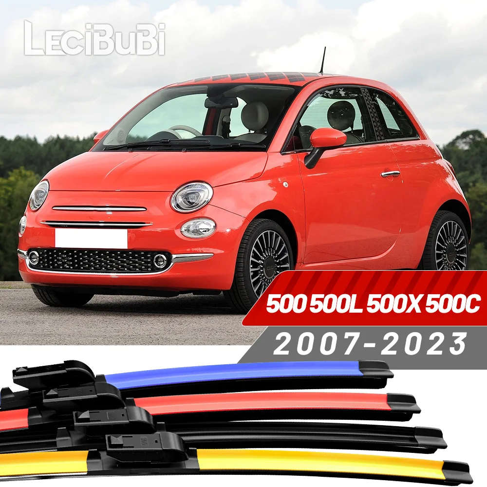 2 Stück für Fiat 500 500L 500X 500C 2007–2023 2016 2017 2018 2019 2020 2021 2022 Frontscheibenwischerblätter Scheibenwischer