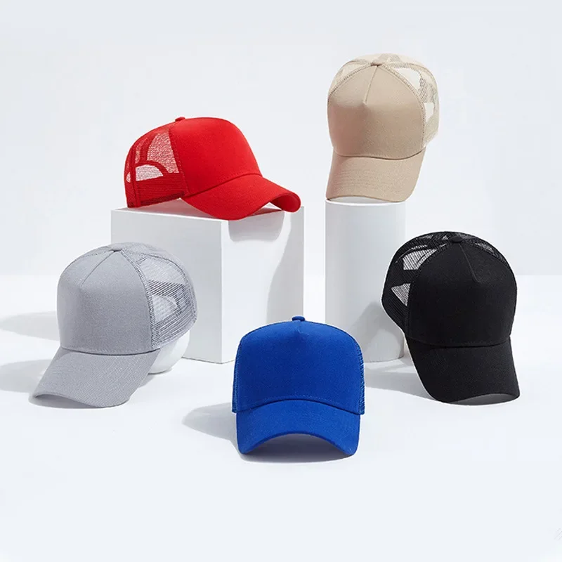 5 Panel Mesh   Baseball Cap Women Men Trucker Cap Advertising Cap  Factory Wholesale Comic Hat