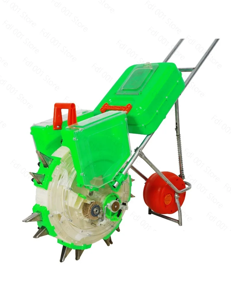 

Hand Push Garden Seeder, Roller Type Planter for Rows of Beans Corn, Easy to Use & Adjust