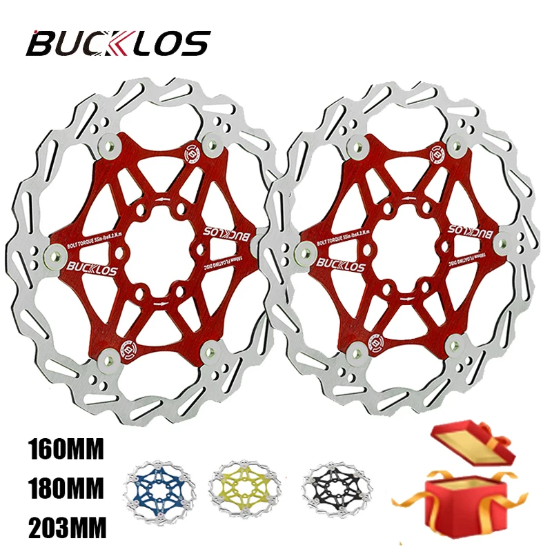 BUCKLOS 180mm Floating rotor 160mm Brake rotor heat dissipation disc brake pad For MTB XC Downhill disc pads Cycling Parts