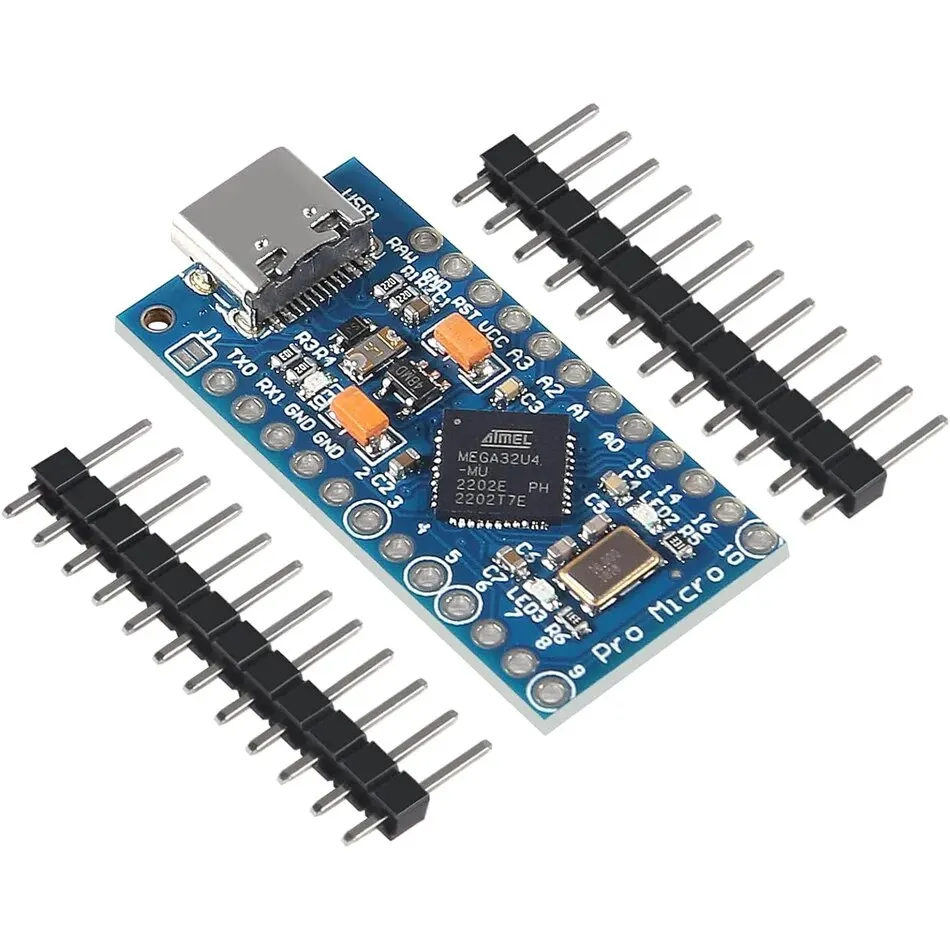 Pro Micro ATmega32U4 5V/16MHz modulekaart, vervang met ATmega328 Pro Mini compatibel met Arduino met 2-rijige pin-header