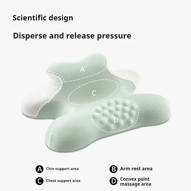 Multifunctional Memory Foam Bed Prone Pillow for Prone Sleepers And Mobile Phone Stand for Playing Comfortably
