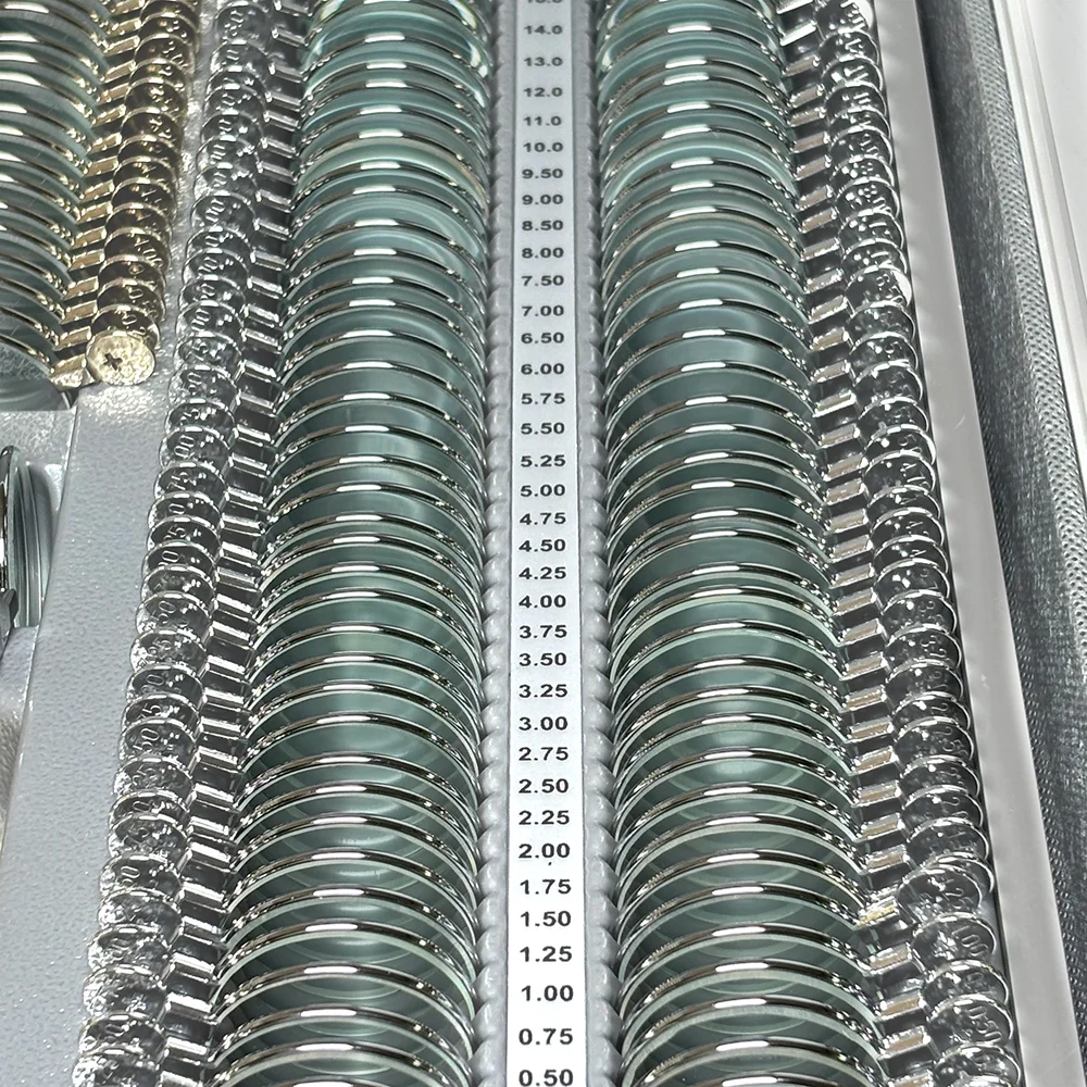 Set Lensa Uji Coba Optik Peralatan Optometri Profesional 266JS Dengan 266 Buah Lensa