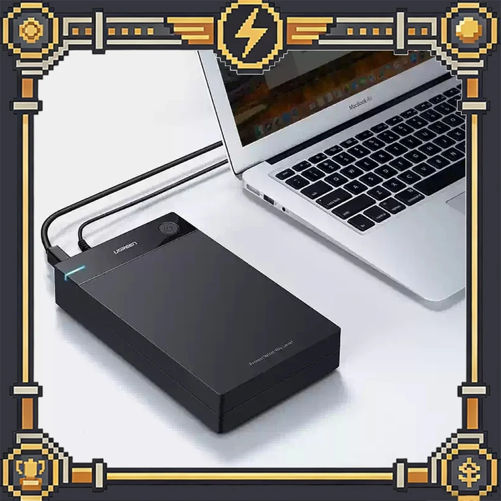 UGREEN 60736 3.5 Inch HDD Enclosure USB 3.0 Type C 5Gbps External Hard Drive Case for Desktop PC